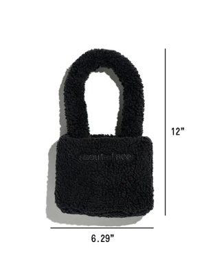 MINI FLUFFY BAG: BLACK